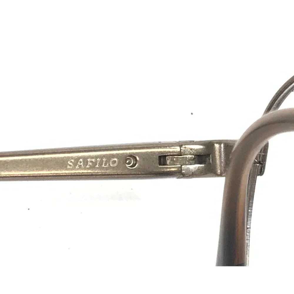 Safilo Eyeglasses Frames ELASTA 7115 7ZB Polished Brown Pilot Wire Rim 56-18-145